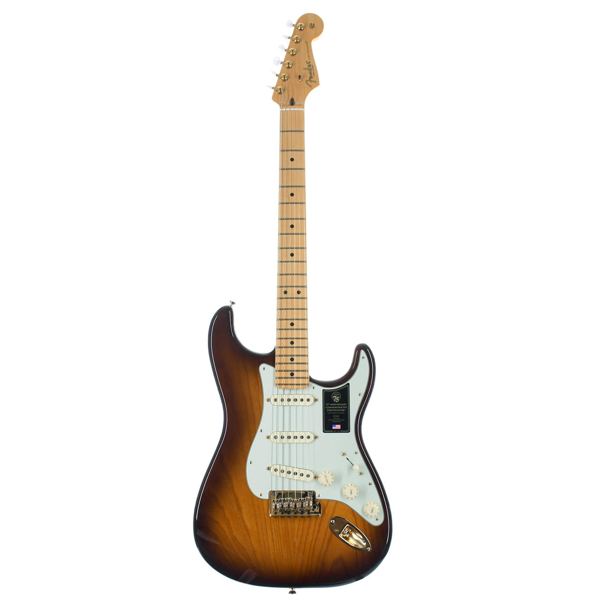 Fender 75th Anniversary Commemorative Stratocaster Maple, 2 Color Bourbon Burst