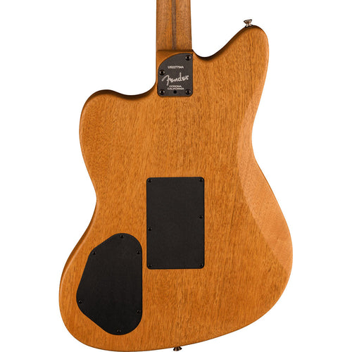 Fender American Acoustasonic Jazzmaster Acoustic Guitar, All-Mahogany, Ebony, Natural