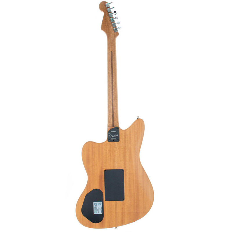Fender American Acoustasonic Jazzmaster Ebony, Arctic White With Bag