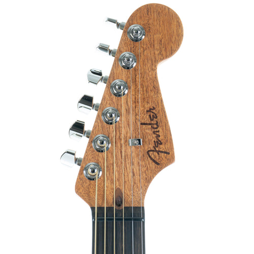 Fender American Acoustasonic Jazzmaster Ebony, Arctic White With Bag