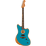Fender American Acoustasonic Jazzmaster Ebony, Ocean Turquoise With Bag