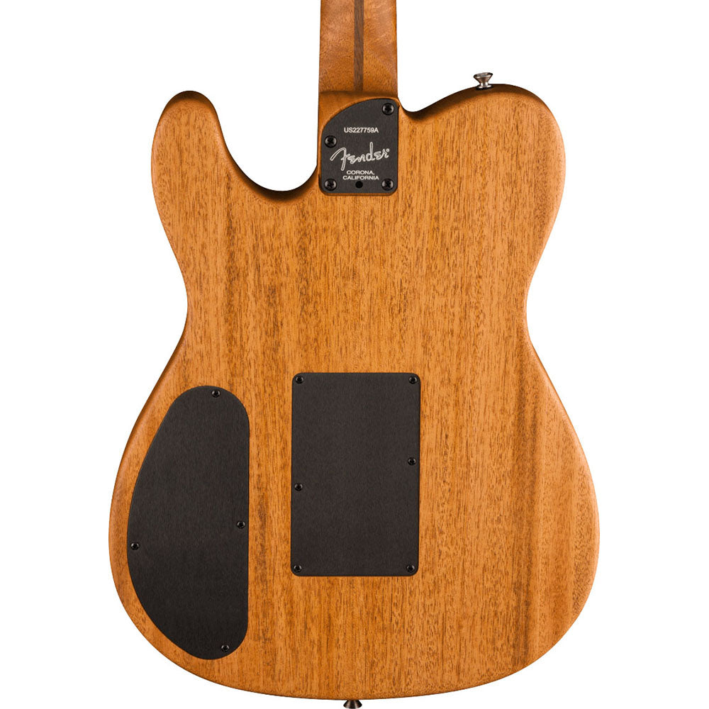 Fender American Acoustasonic Telecaster Acoustic Guitar, All-Mahogany, Ebony, Bourbon Burst