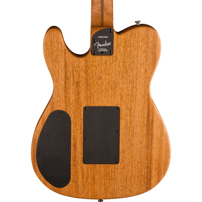 Fender American Acoustasonic Telecaster Acoustic Guitar, All-Mahogany, Ebony, Bourbon Burst