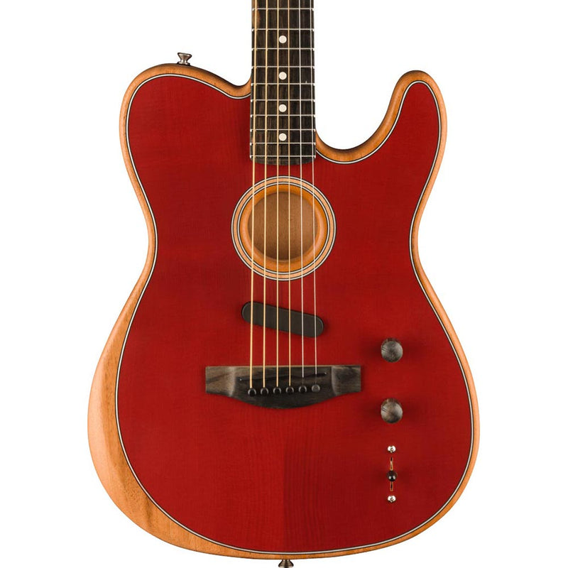 Fender American Acoustasonic Telecaster Ebony, Crimson Red