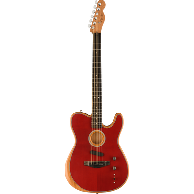 Fender American Acoustasonic Telecaster Ebony, Crimson Red