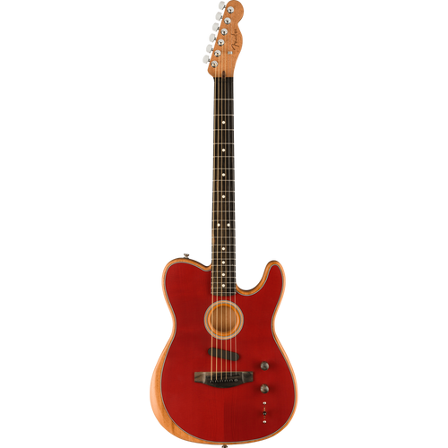 Fender American Acoustasonic Telecaster Ebony, Crimson Red