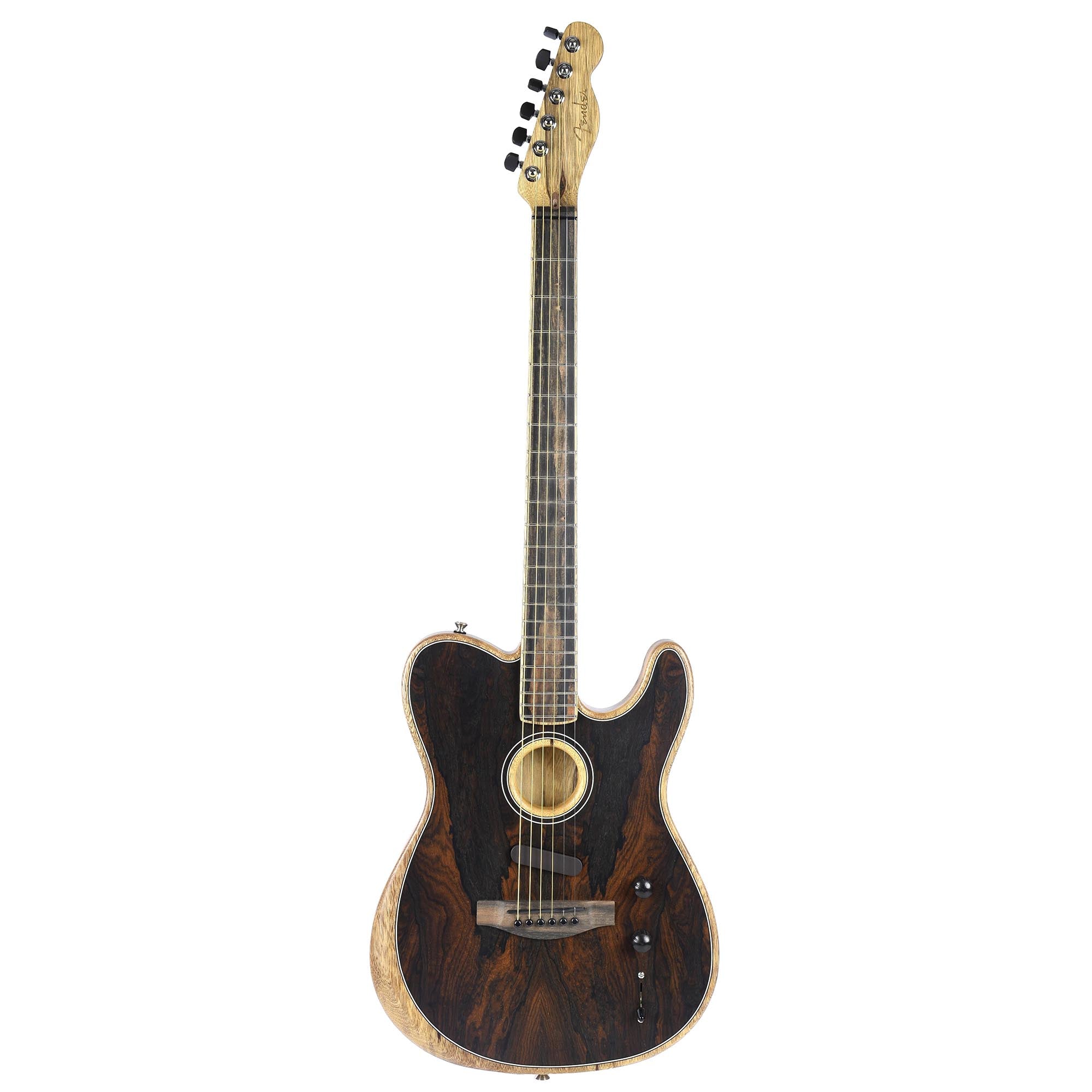 Fender American Acoustasonic Telecaster, Exotic Ziricote, Ebony