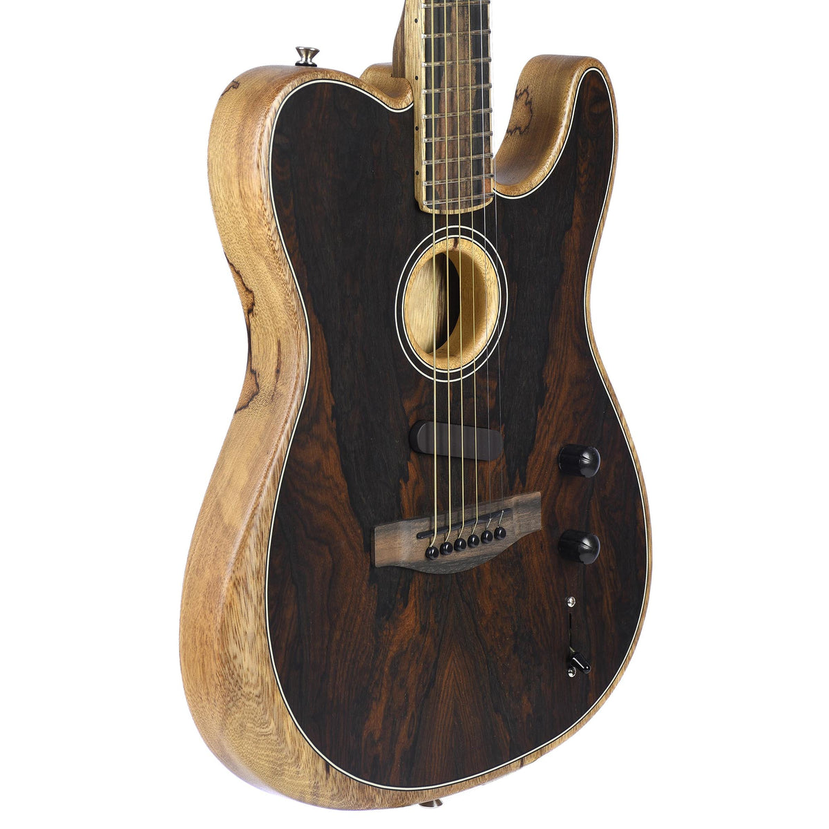 Fender American Acoustasonic Telecaster, Exotic Ziricote, Ebony, With Case