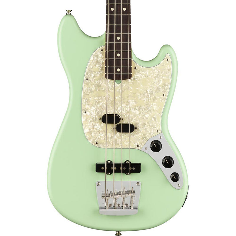Fender American Performer Mustang Bass - Rosewood - Satin Surf Green