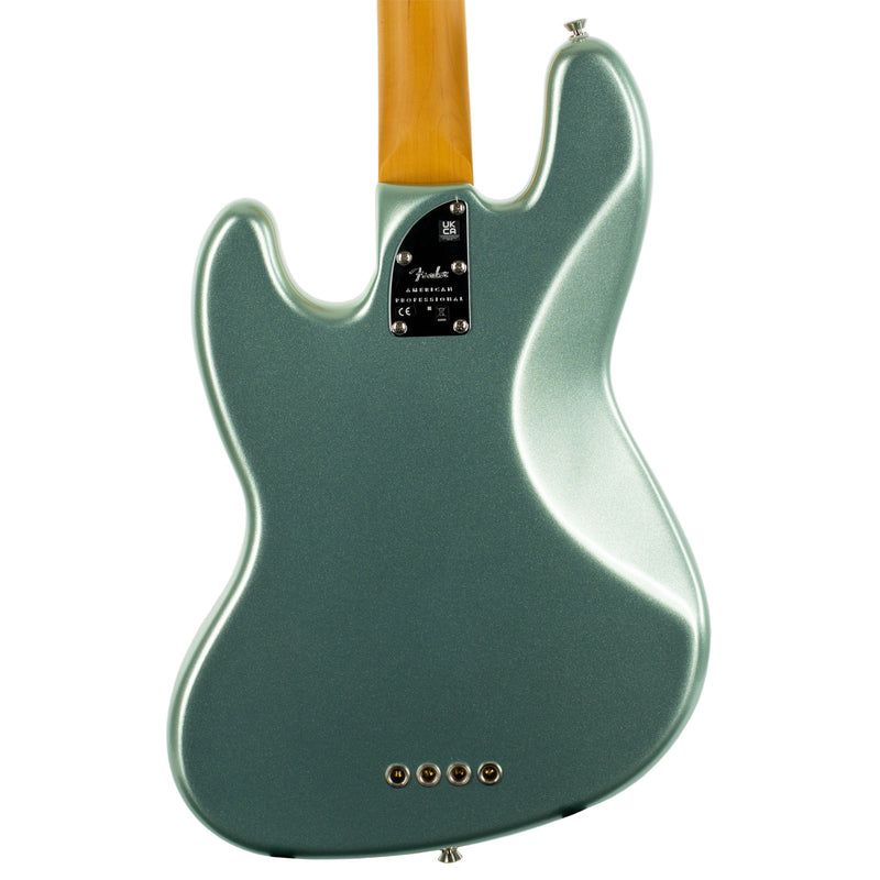 Fender American Professional II Jazz Bass Guitar, Maple, Mystic Surf Green