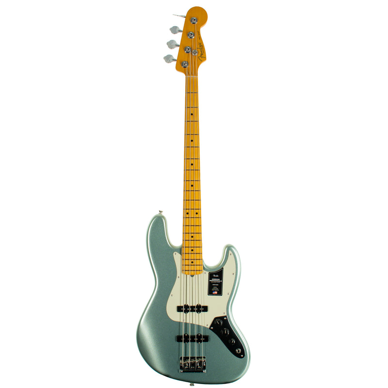 Fender American Professional II Jazz Bass Guitar, Maple, Mystic Surf Green