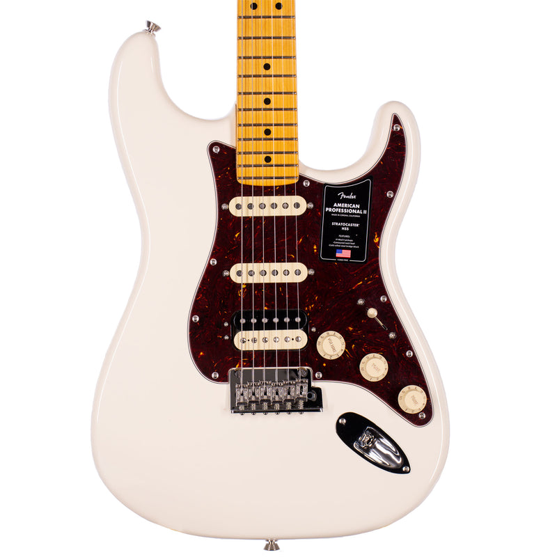 Fender American Professional II Stratocaster Electric Guitar, HSS Maple, Olympic White