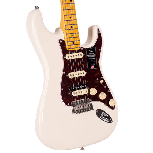 Fender American Professional II Stratocaster Electric Guitar, HSS Maple, Olympic White
