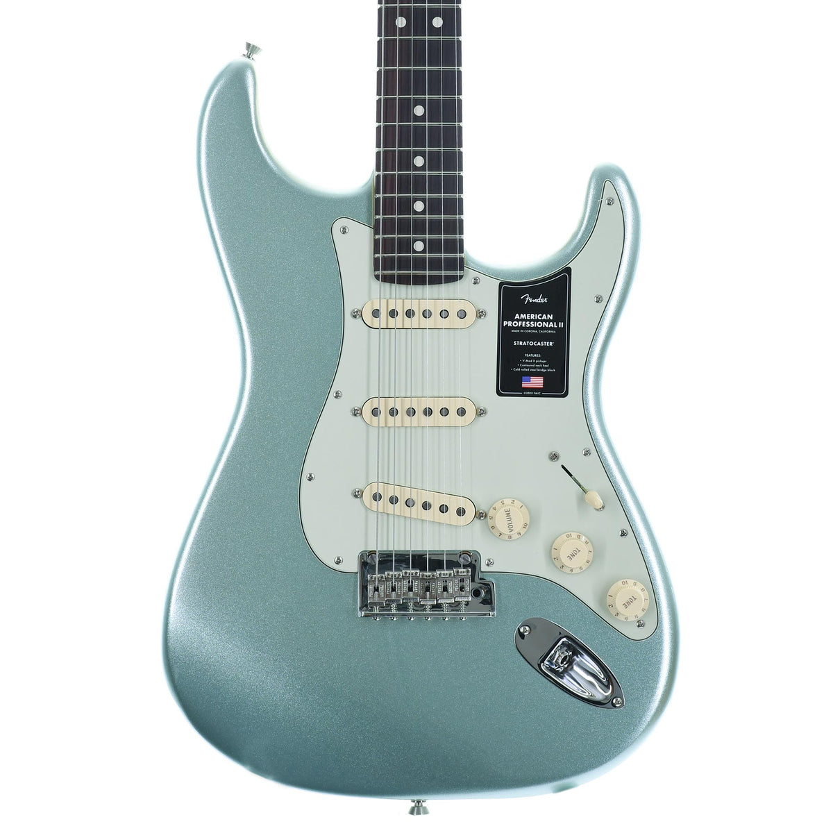 Fender American Professional II Stratocaster Rosewood, Mystic Surf Green