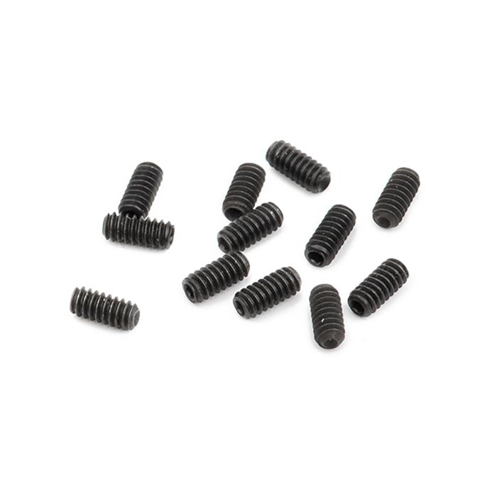 Fender American Series Guitar Bridge Saddle Height Adjustment Screws (1/4"), Black (12)