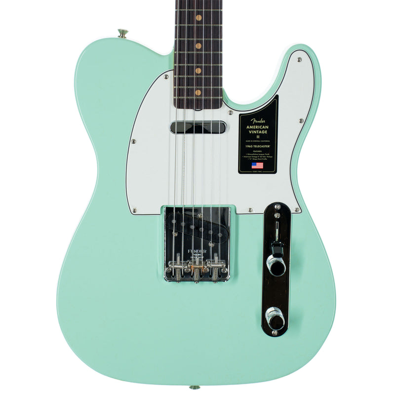 Fender American Vintage II 1963 Telecaster Electric Guitar, Rosewood, Surf Green