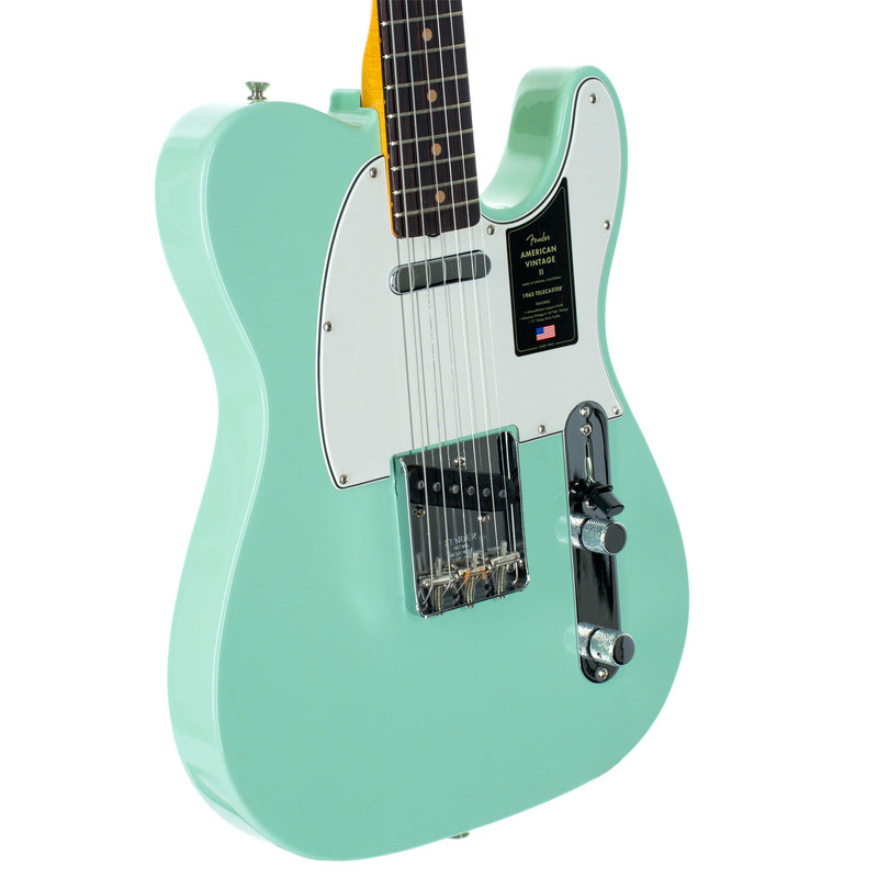 Fender American Vintage II 1963 Telecaster Electric Guitar, Rosewood, Surf Green