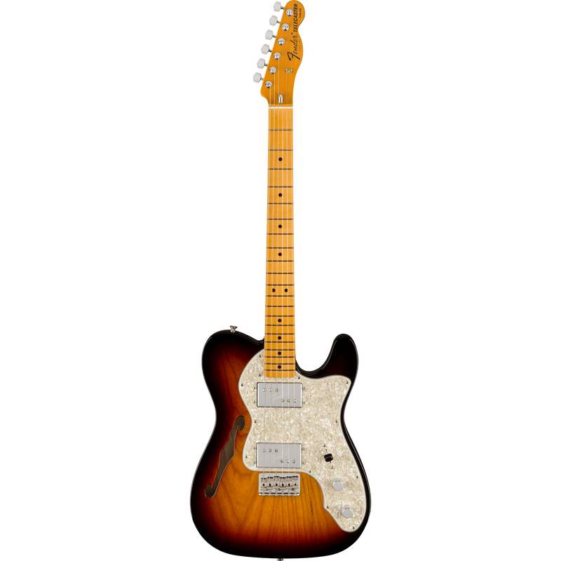 Fender American Vintage II 1972 Telecaster Thinline Electric Guitar, Maple, 3 Color Sunburst