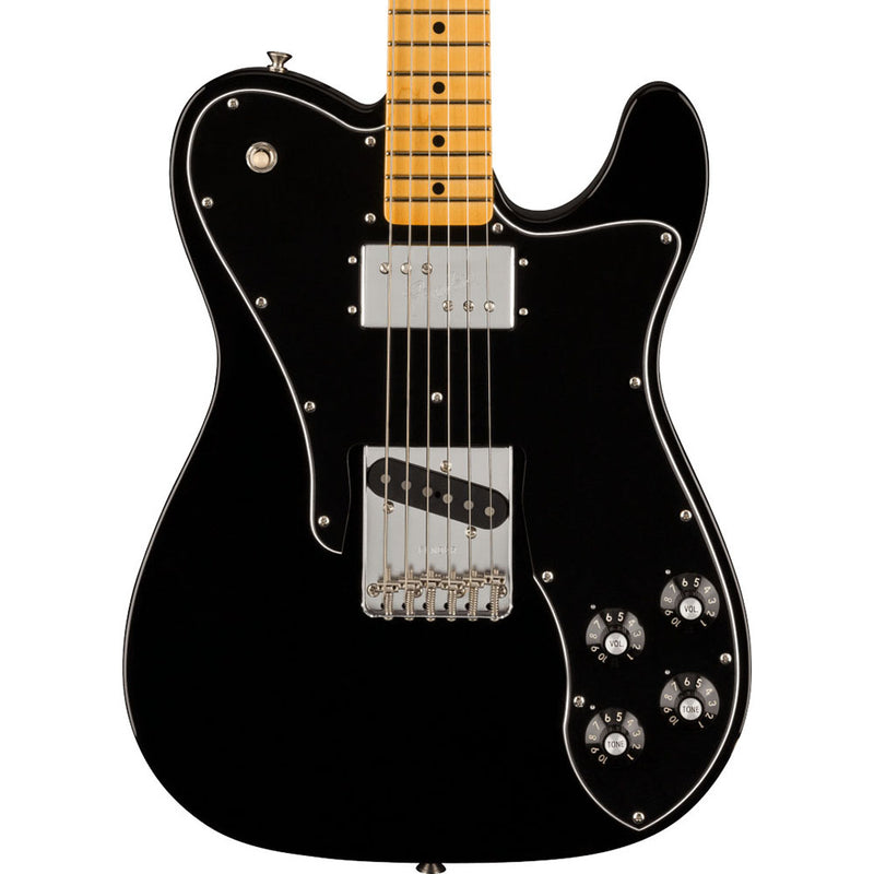 Fender American Vintage II 1977 Telecaster Custom Electric Guitar, Maple, Black