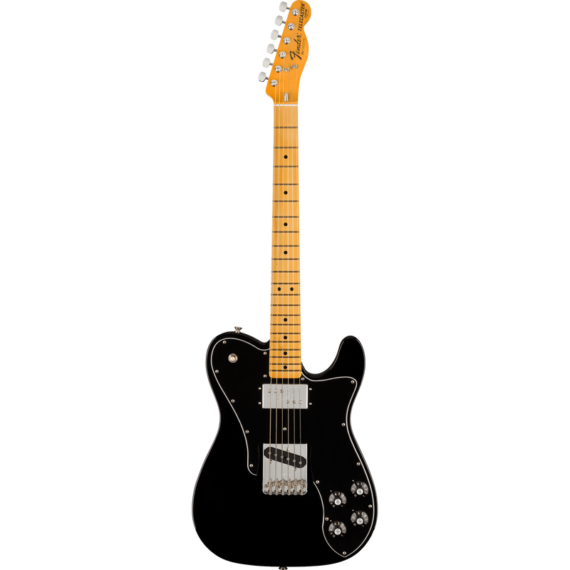 Fender American Vintage II 1977 Telecaster Custom Electric Guitar, Maple, Black
