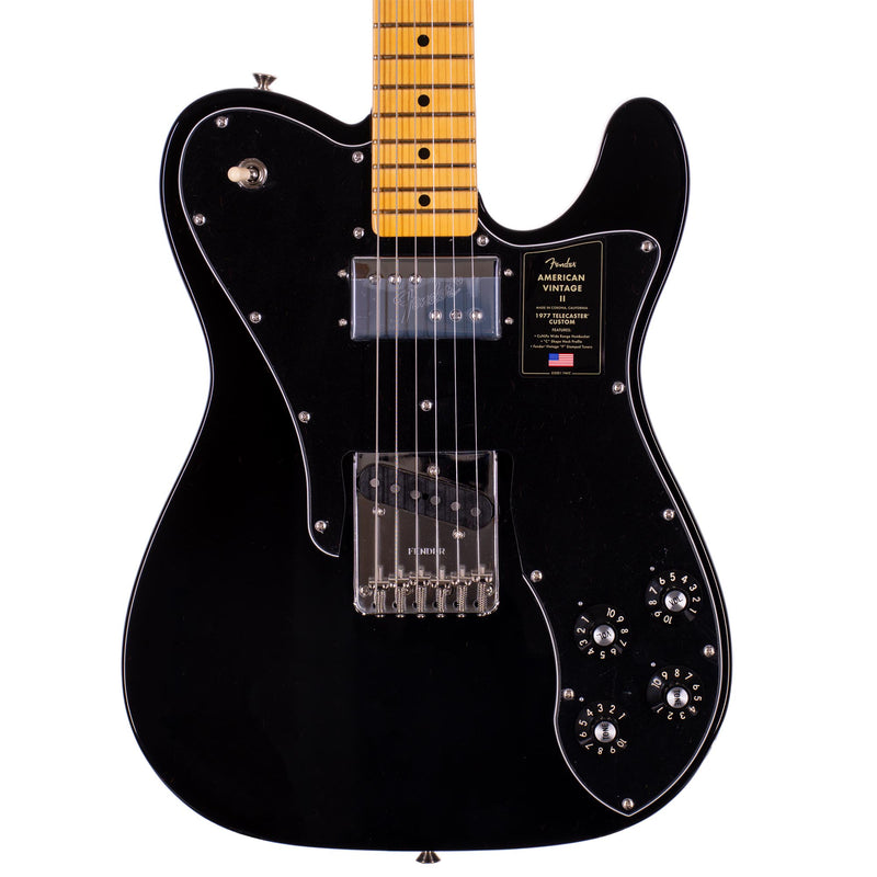 Fender American Vintage II Limited Edition '77 Telecaster Custom Electric Guitar, Maple, Black