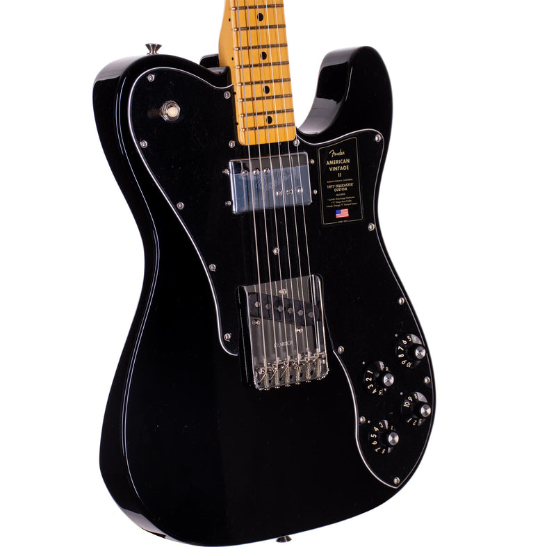 Fender American Vintage II Limited Edition '77 Telecaster Custom Electric Guitar, Maple, Black