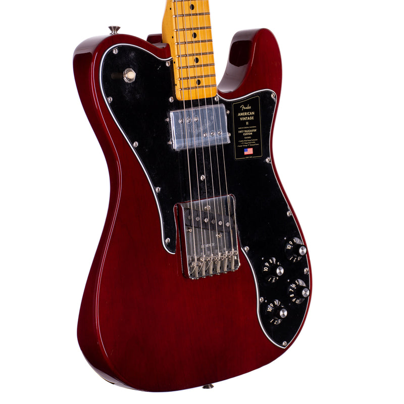 Fender American Vintage II Limited Edition '77 Telecaster Custom Electric Guitar, Maple, Wine