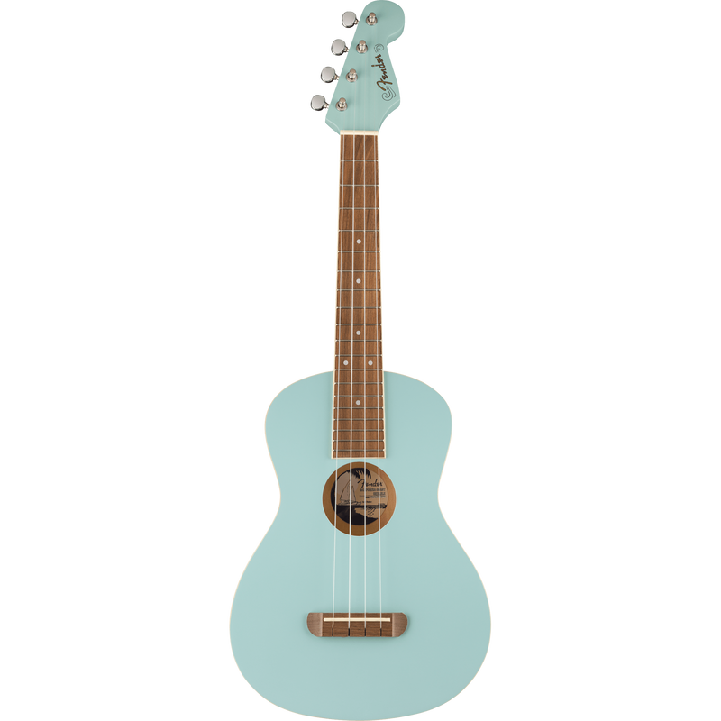 Fender Avalon Tenor Ukulele, Walnut, Daphne Blue