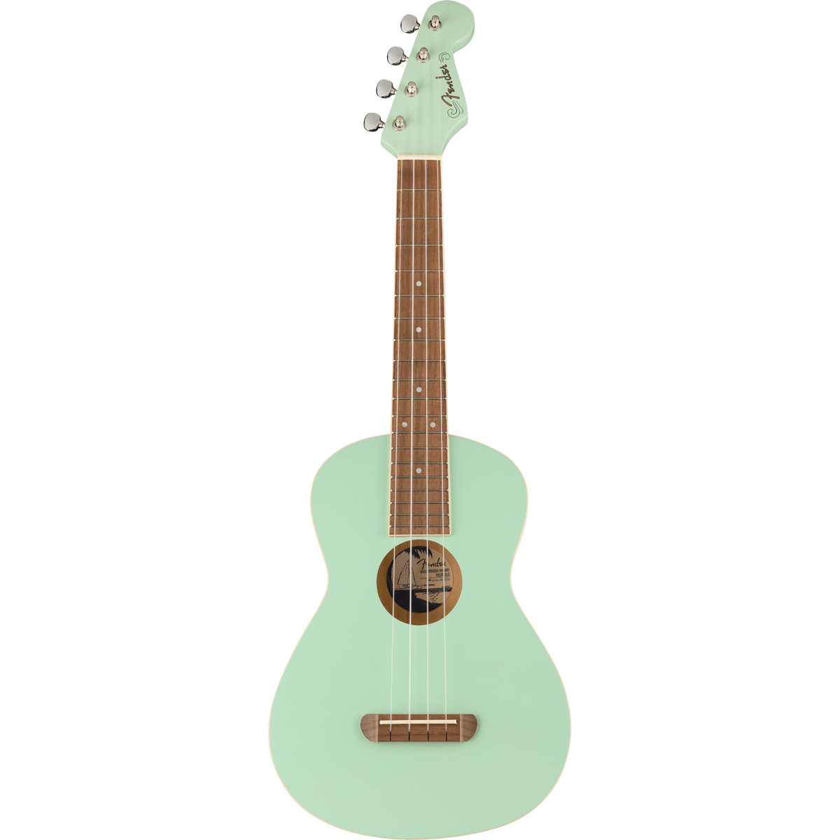 Fender Avalon Tenor Ukulele, Walnut, Surf Green