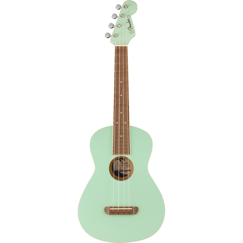 Fender Avalon Tenor Ukulele, Walnut, Surf Green