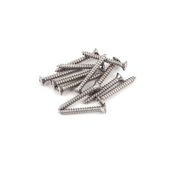 Fender Bass/Telecaster Bridge/Strap Button Mounting Screws, Chrome, 12-Pack