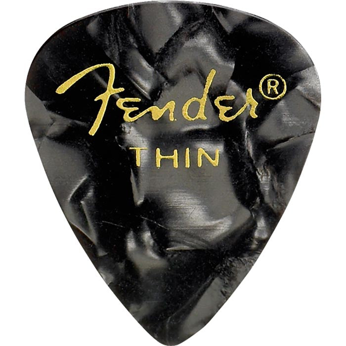 Fender Black Moto Picks 12 Pack Thin