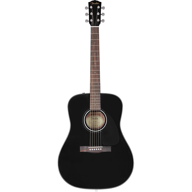 Fender CD-60 Dreadnought V3 With Case Walnut Fingerboard, Black