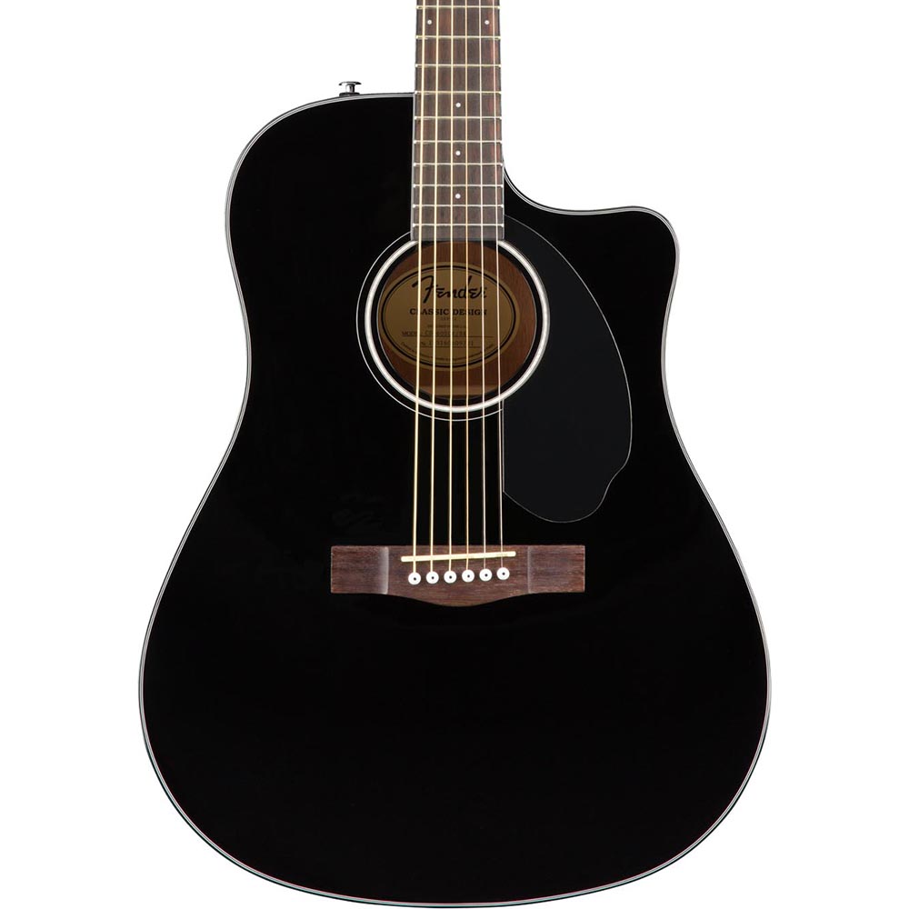 Fender CD-60SCE Dreadnought - Walnut Fingerboard - Black