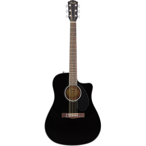 Fender CD-60SCE Dreadnought - Walnut Fingerboard - Black