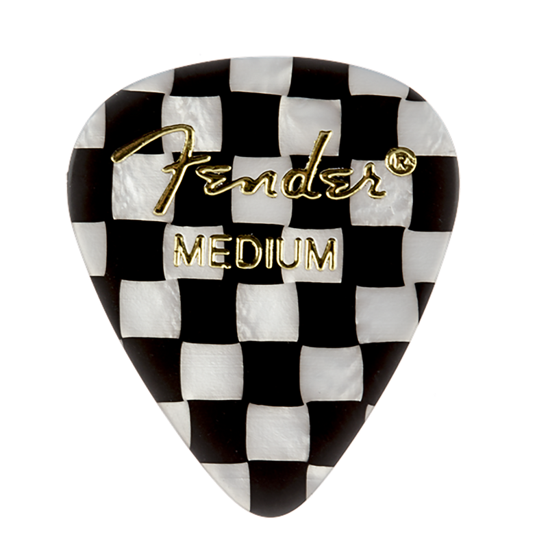 Fender Checker Celluloid Picks 12 Pack Medium