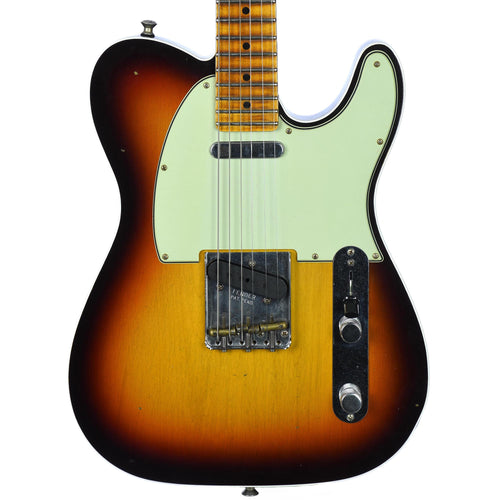 Fender Custom Shop 2019 Custom Postmodern Telecaster Maple Journeyman Relic Chocolate 3 Color Sunburst