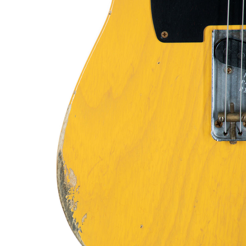 Fender Custom Shop '52 Telecaster Electric Guitar Relic Maple, Butterscotch Blonde