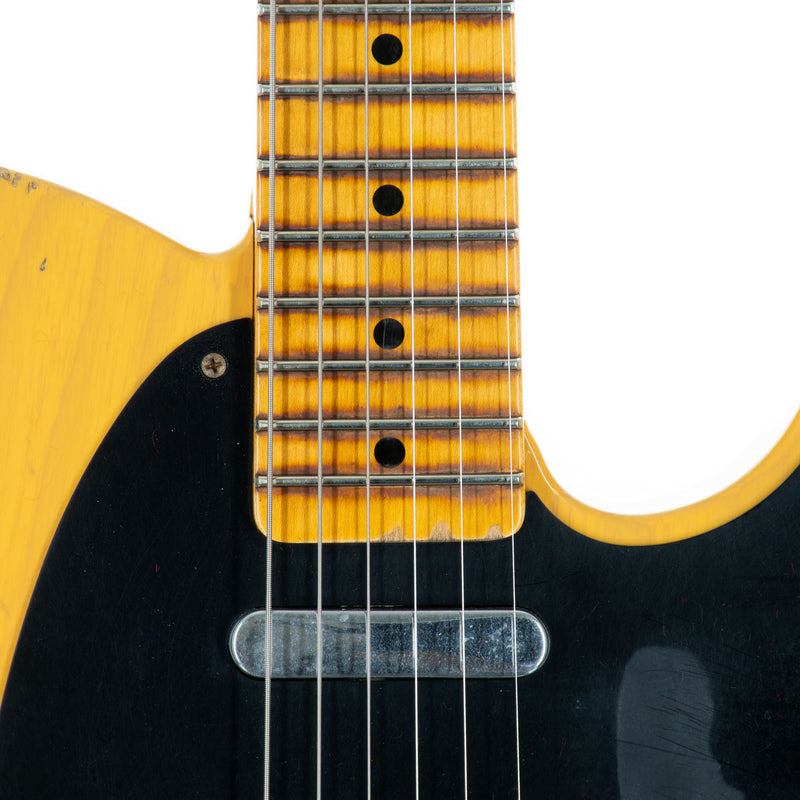Fender Custom Shop '52 Telecaster Electric Guitar Relic Maple, Butterscotch Blonde