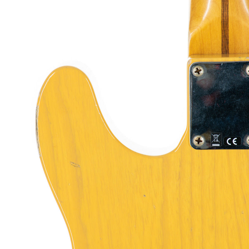 Fender Custom Shop '52 Telecaster Electric Guitar Relic Maple, Butterscotch Blonde