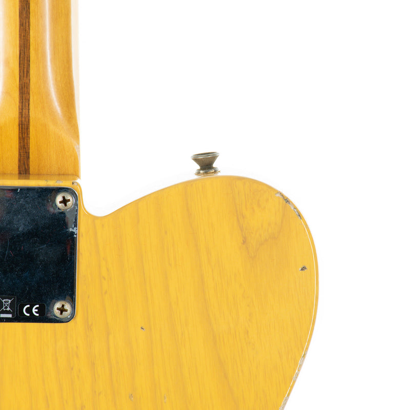 Fender Custom Shop '52 Telecaster Electric Guitar Relic Maple, Butterscotch Blonde