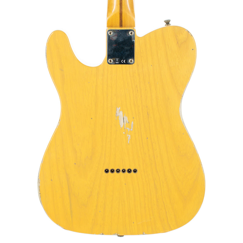Fender Custom Shop '52 Telecaster Electric Guitar Relic Maple, Butterscotch Blonde