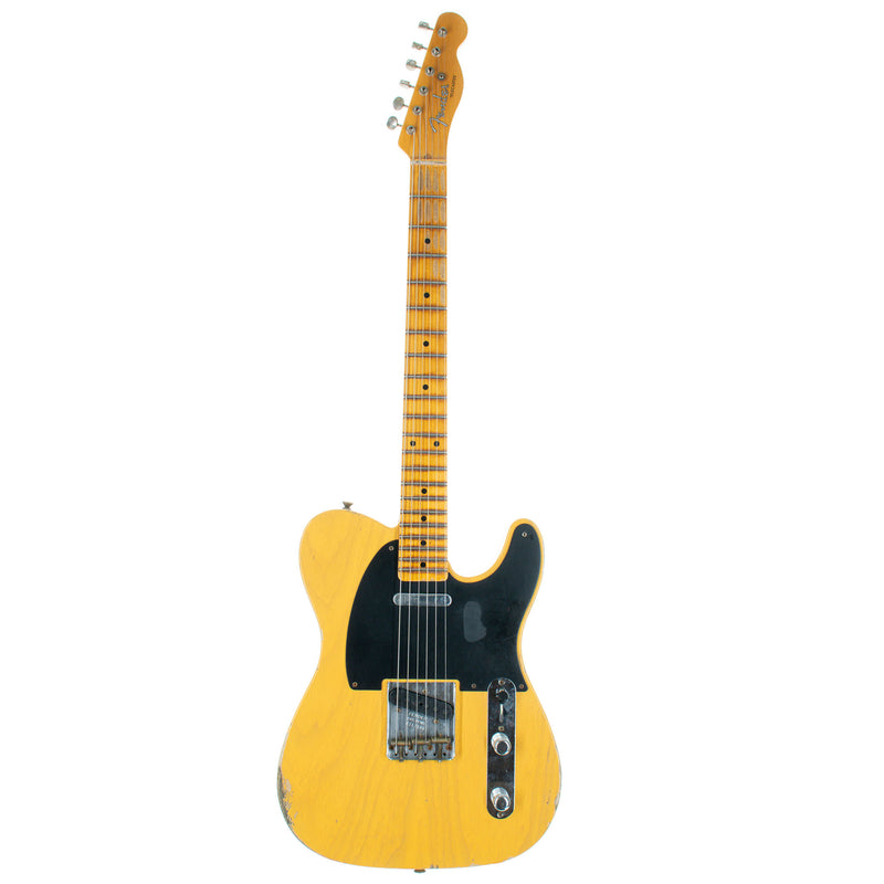 Fender Custom Shop '52 Telecaster Electric Guitar Relic Maple, Butterscotch Blonde