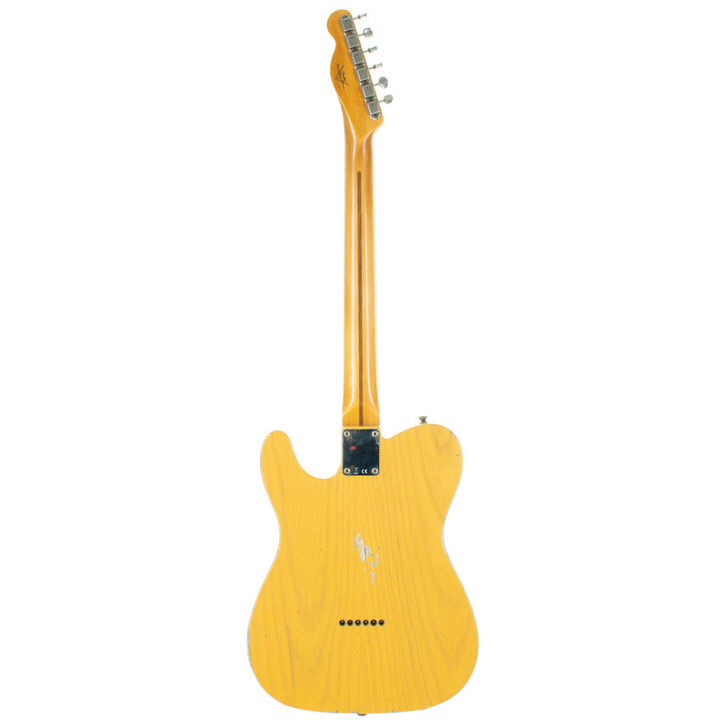 Fender Custom Shop '52 Telecaster Electric Guitar Relic Maple, Butterscotch Blonde