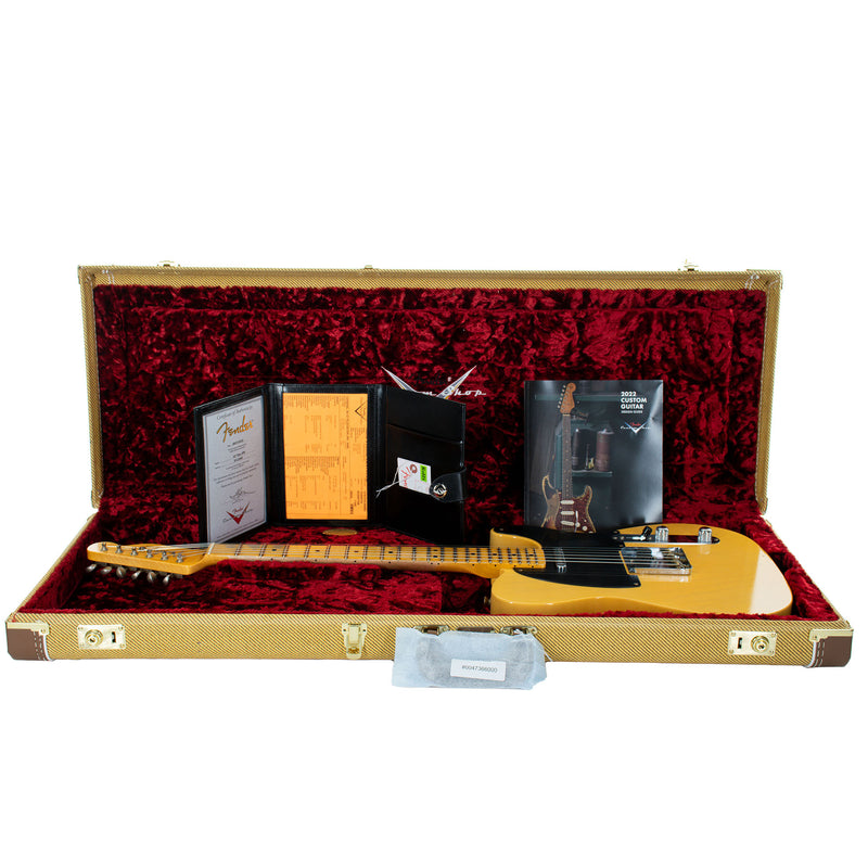 Fender Custom Shop '52 Telecaster Electric Guitar, Journeyman Relic, Aged Nocaster Blonde