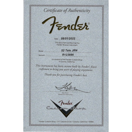 Fender Custom Shop '52 Telecaster Electric Guitar, Journeyman Relic, Aged Nocaster Blonde