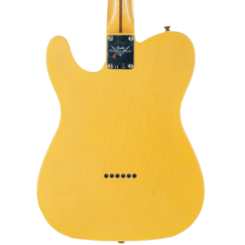Fender Custom Shop '52 Telecaster Electric Guitar, Journeyman Relic, Aged Nocaster Blonde