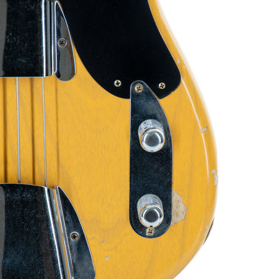 2022 Fender Custom Shop '55 Precision Bass Guitar Maple Relic, Butterscotch Blonde