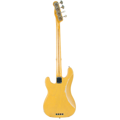 2022 Fender Custom Shop '55 Precision Bass Guitar Maple Relic, Butterscotch Blonde