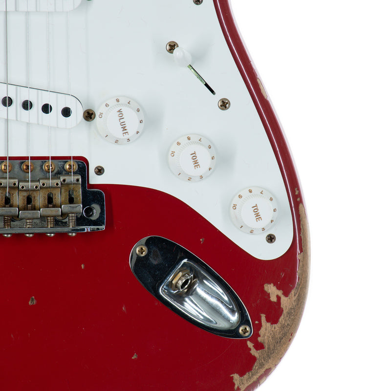 Fender Custom Shop '56 Stratocaster Electric Guitar, Heavy Relic Maple, Dakota Red
